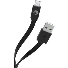 iEssentials 4ft USB Micro Flat Cable Black