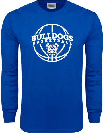 Tennessee Wesleyan Long Sleeve T Shirt Bulldogs Basketball Arched w/ Ball - ONLINE ONLY