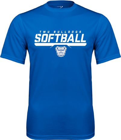 Tennessee Wesleyan Performance Tee TWU Bulldogs Softball Stencil - ONLINE ONLY